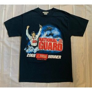 Nascar Dale Jr National Guard Men's M Budweiser Winner Power Speed Victory Shirt